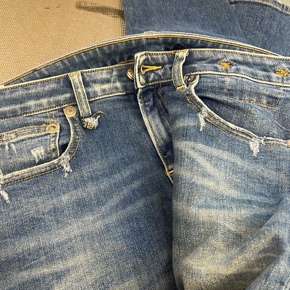 R13 Kate Skinny Jeans Denim Distressing - Picture 4 of 8